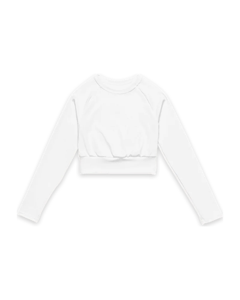 Crop top cu mânecă lungă și imprimeu integral cu poza ta