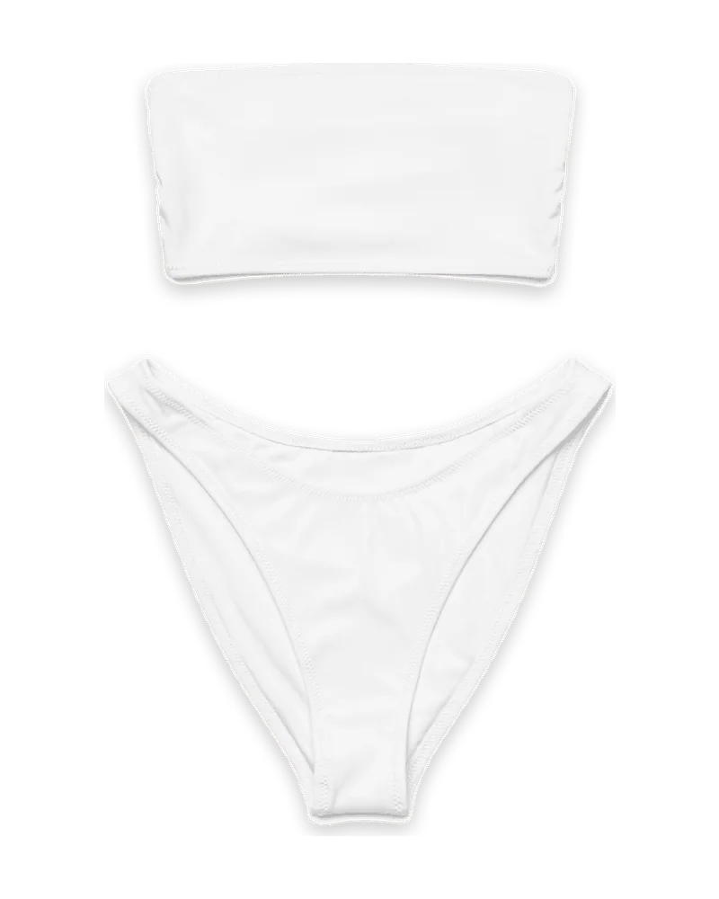 Bandeaubikini met all-over print met eigen foto