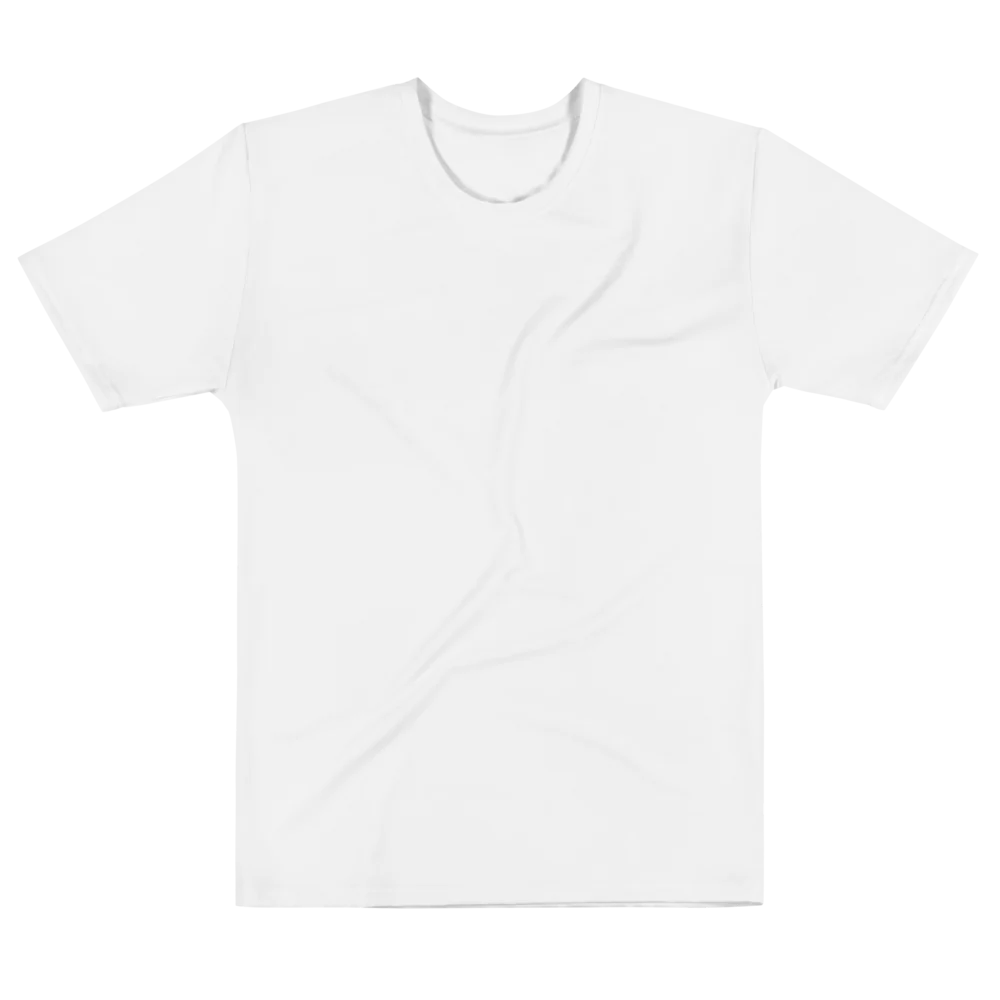 T-shirt girocollo da uomo con stampa all-over con foto personalizzata