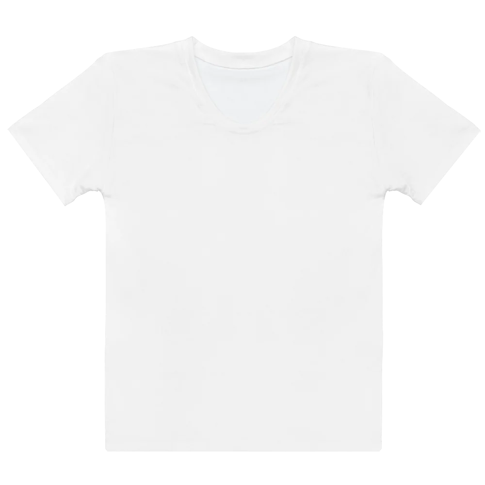 オリジナル総柄プリント レディース クルーネックTシャツ