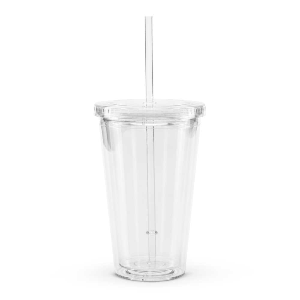 Dvojstenný priehľadný plastový pohár (16 oz) s vlastnou potlačou